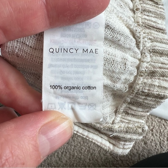 Quincy Mae Woven Long Sleeve Jumpsuit in Fern Stripe Size 0-3 Months - Picture 15 of 16